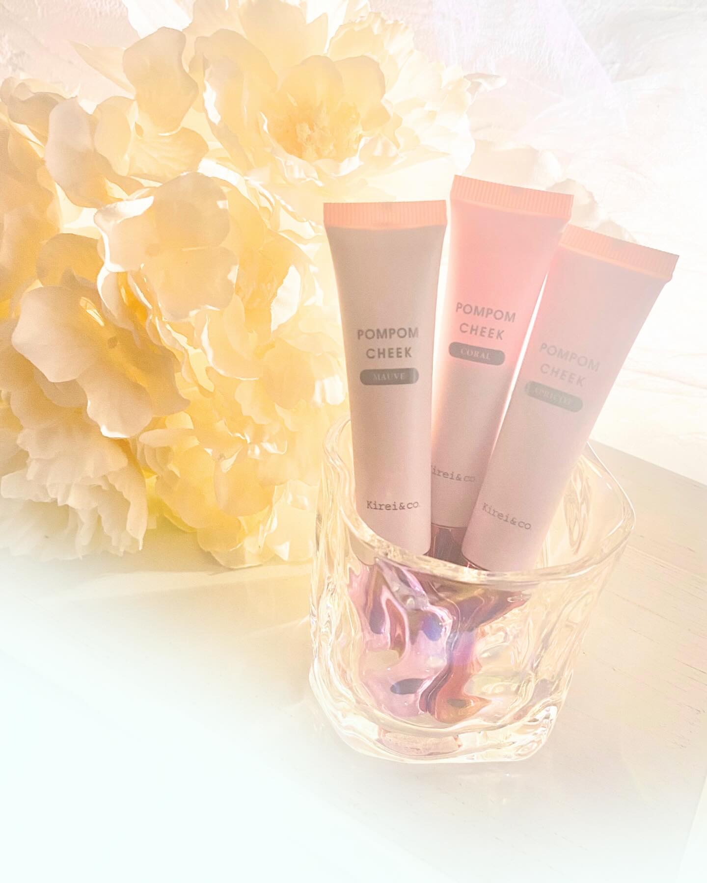 キラキラポムポムチーク/Kirei&co./リキッドチークを使ったクチコミ（2枚目）