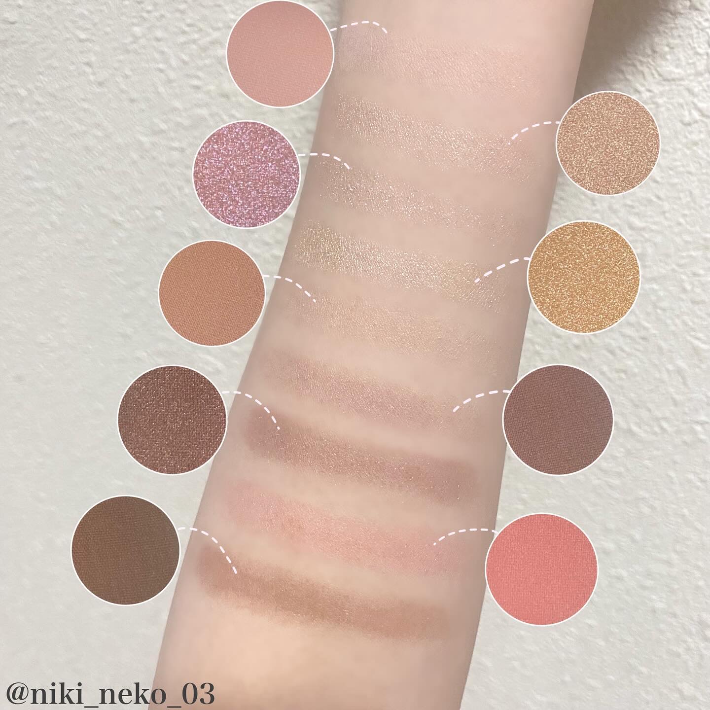 エトワルローズ 9色アイシャドウ 06 ミラージュ/Étoile Rose/アイシャドウパレットを使ったクチコミ（3枚目）