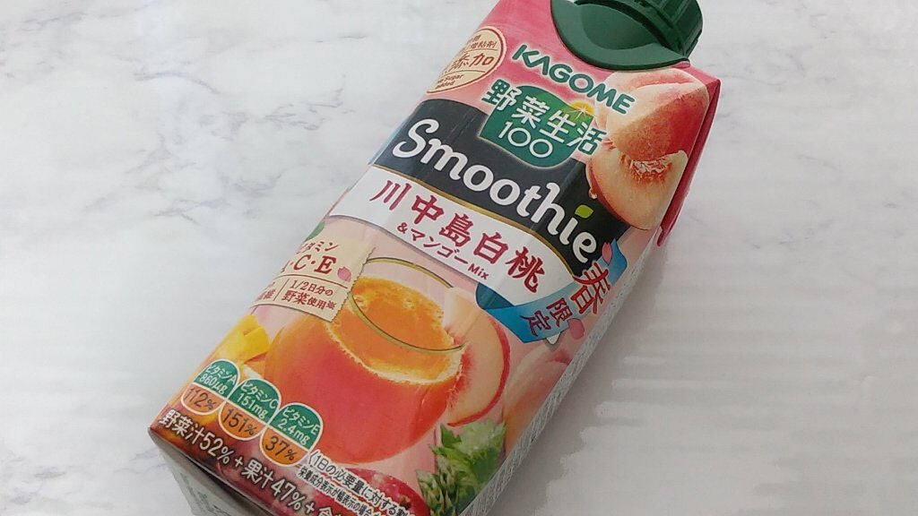 Smoothie 川中島白桃&マンゴーMix/野菜生活100/スムージーを使ったクチコミ(1枚目)
