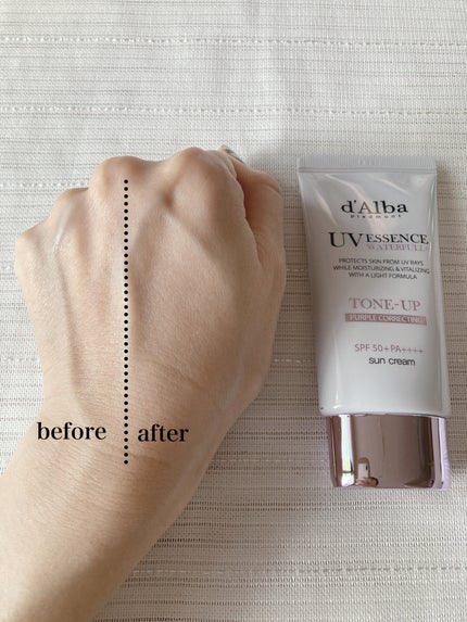 ダルバ ウォータフル トーンアップ サンクリーム(パープル)/ダルバ/日焼け止めクリームを使ったクチコミ(4枚目)
