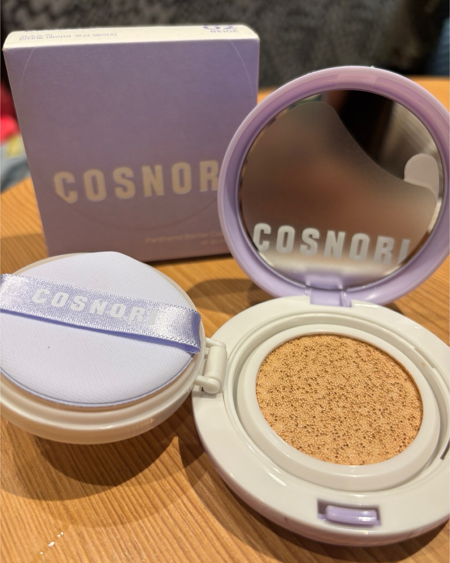 パンテノールバリアクッション/COSNORI/クッションファンデーションを使ったクチコミ（2枚目）