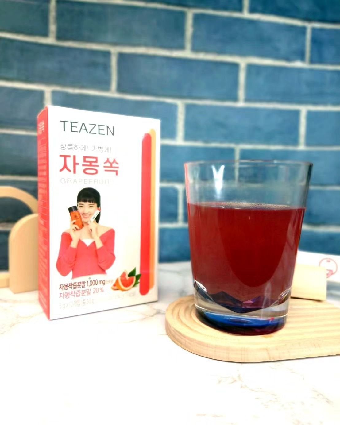 グレープフルーツ 粉末茶/TEAZEN/ドリンクを使ったクチコミ(4枚目)