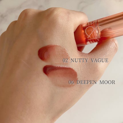 グラスティングカラーグロス/rom&nd/リップグロスを使ったクチコミ(5枚目)