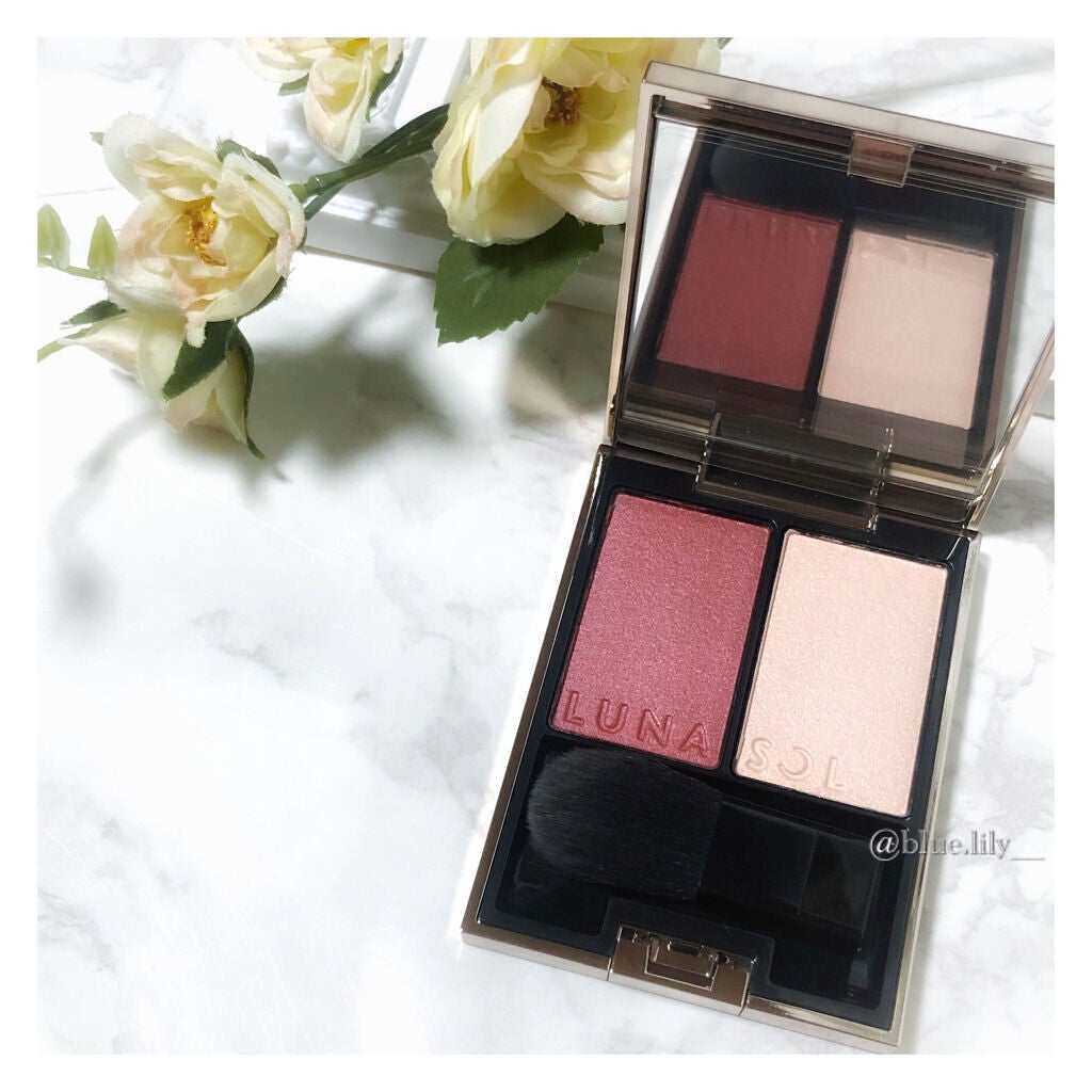 カラーリンググレイズ/LUNASOL/パウダーチークを使ったクチコミ(2枚目)