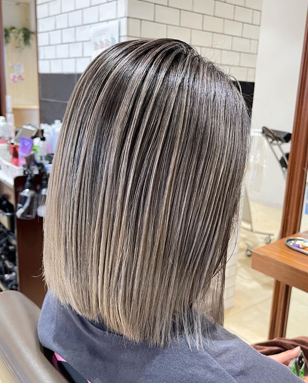 オージュア イミュライズ シャンプー/ヘアトリートメントのクチコミ「【balayage】
・
・
・beforeは右に⇨swipe
ブリーチは誰にしてもら.....」（1枚目）