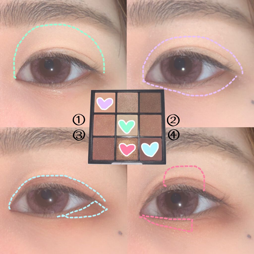 UR GLAM　BLOOMING EYE COLOR PALETTE/U R GLAM/アイシャドウパレットを使ったクチコミ（2枚目）
