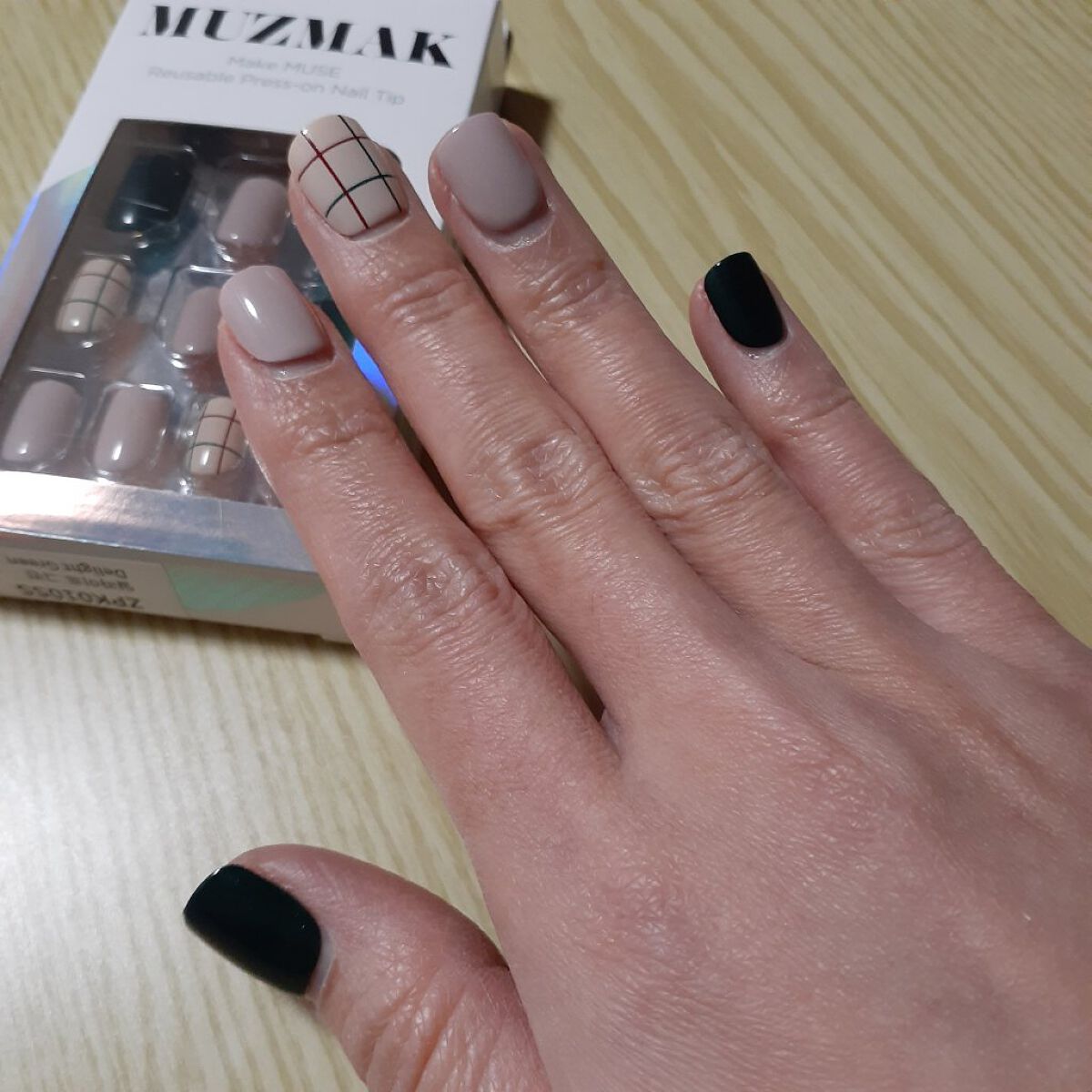 TPUネイルチップ(shape:Short Square)/Muzmak/ネイルチップ・パーツを使ったクチコミ(8枚目)