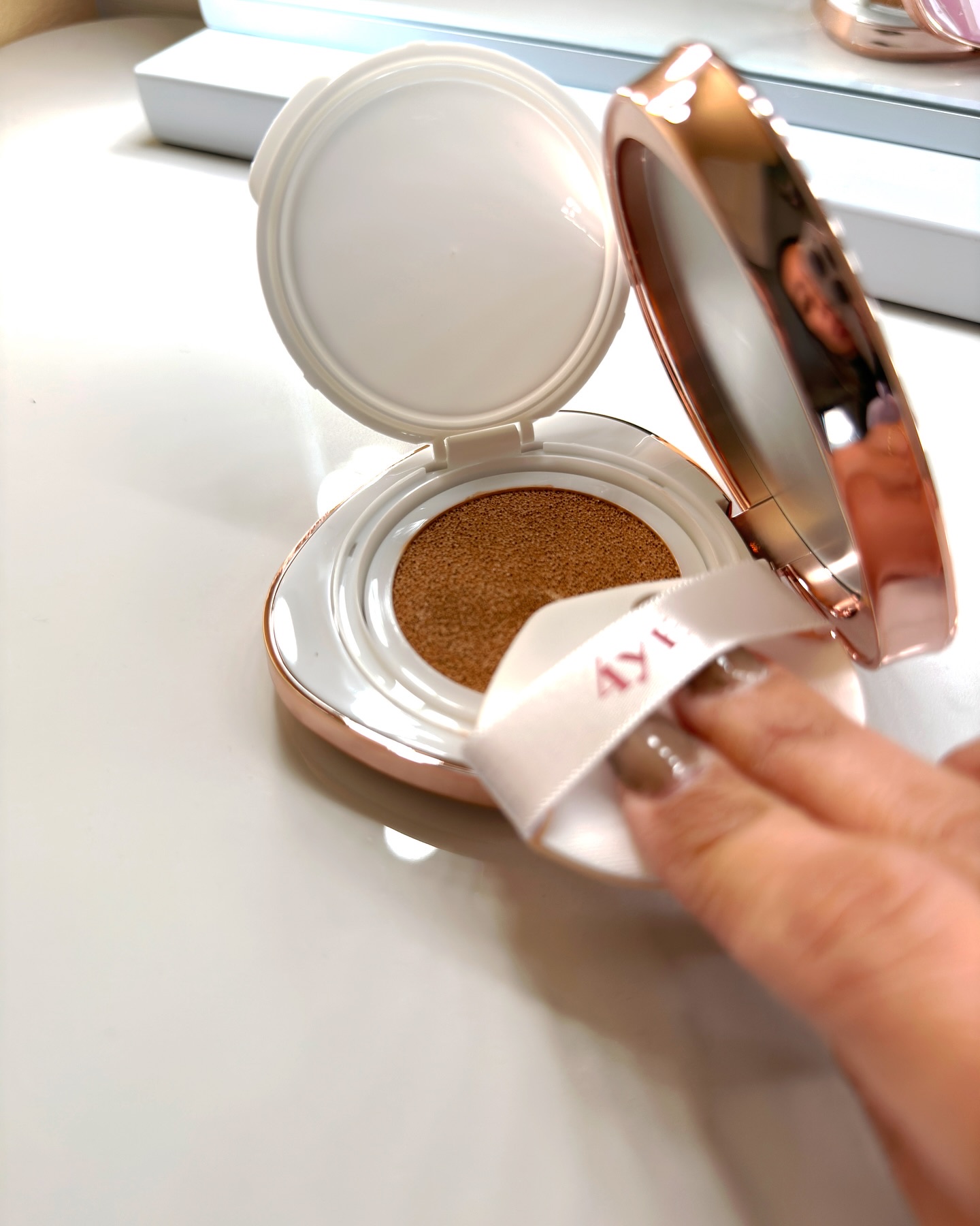 ピンクダイヤクッション/4YE/クッションファンデーションを使ったクチコミ（2枚目）