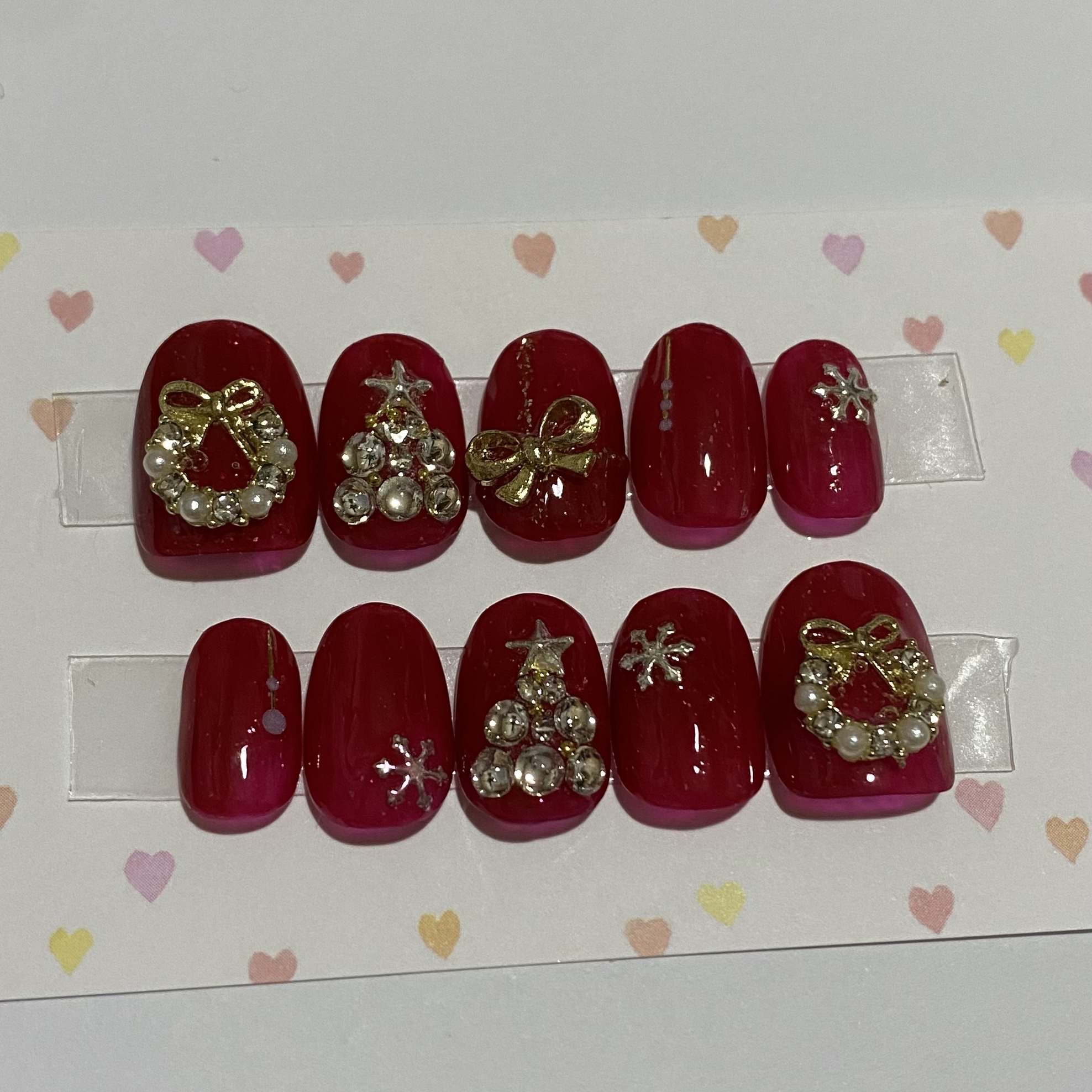 BRG ジェルネイル 22 レッド/DAISO/ジェルネイルを使ったクチコミ（1枚目）