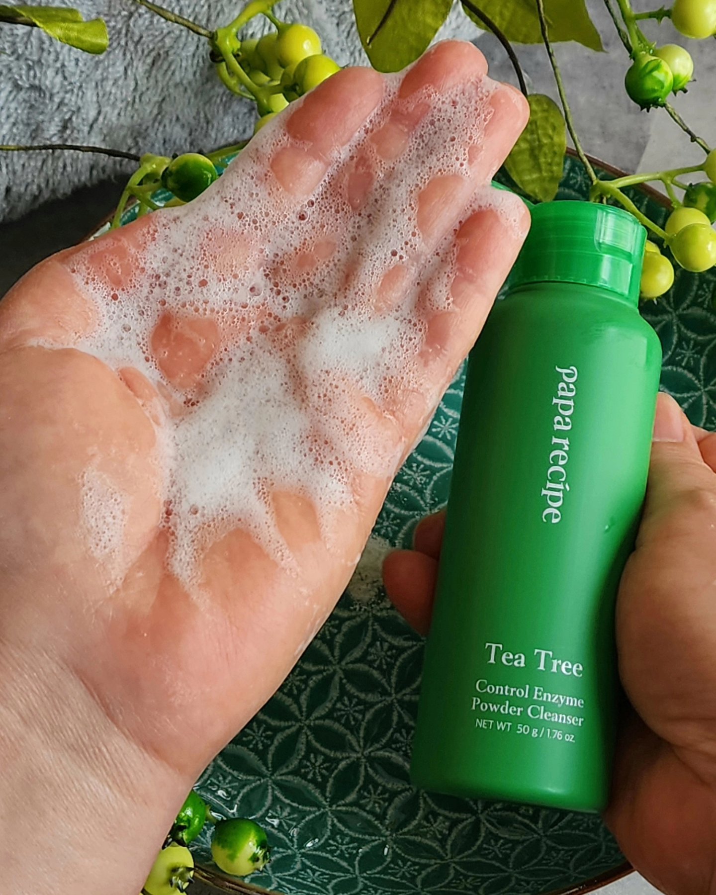 ティーツリーコントロール酵素洗顔パウダー/PAPA RECIPE/洗顔パウダーを使ったクチコミ（3枚目）