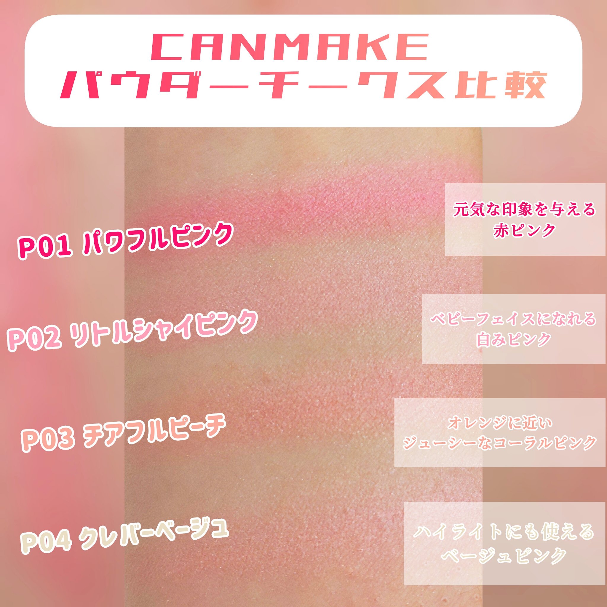 パウダーチークス/キャンメイク/パウダーチークを使ったクチコミ（1枚目）