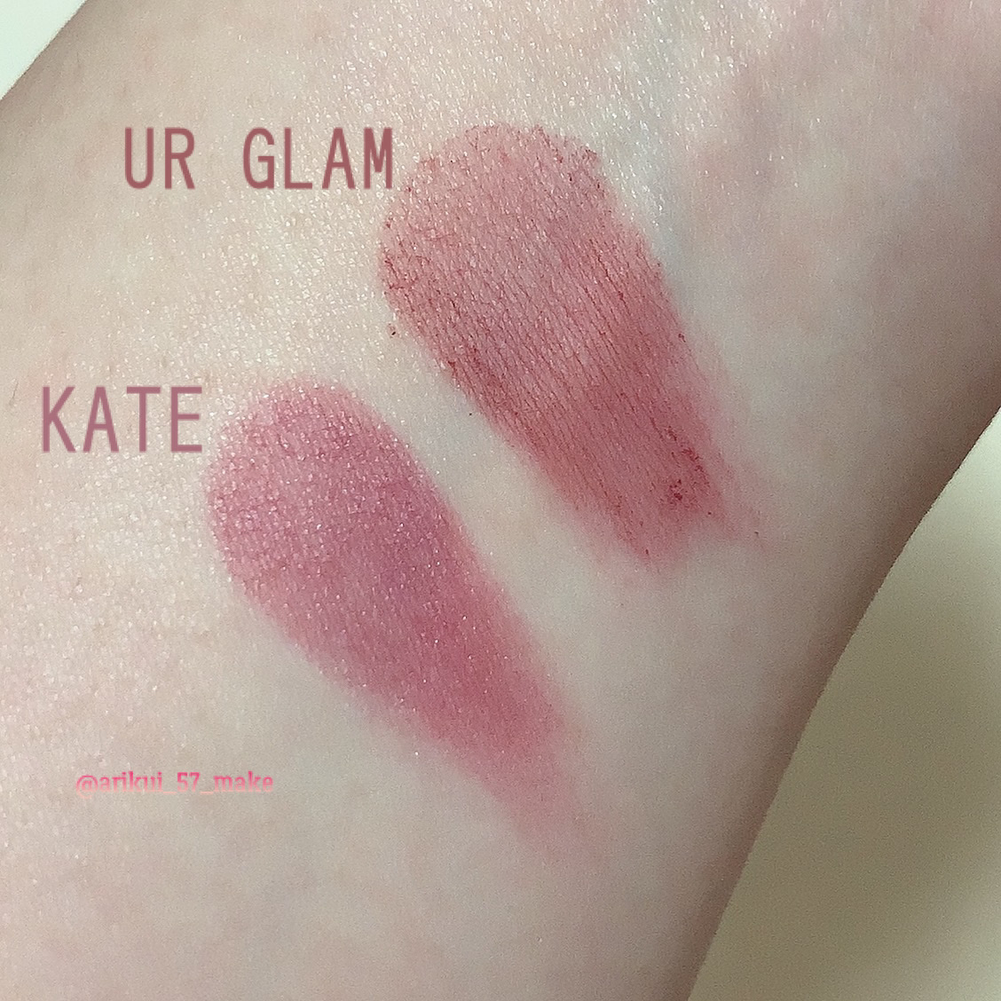 UR GLAM　POWDER EYESHADOW フューシャ/U R GLAM/単色アイシャドウを使ったクチコミ（2枚目）