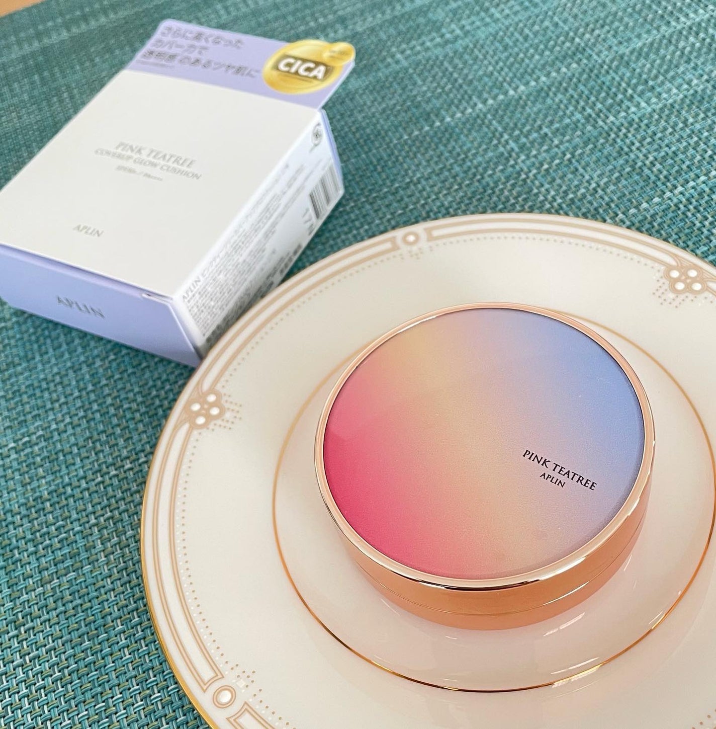 ピンクティーツリーカバーアップグロウクッション/APLIN/クッションファンデーションを使ったクチコミ(1枚目)