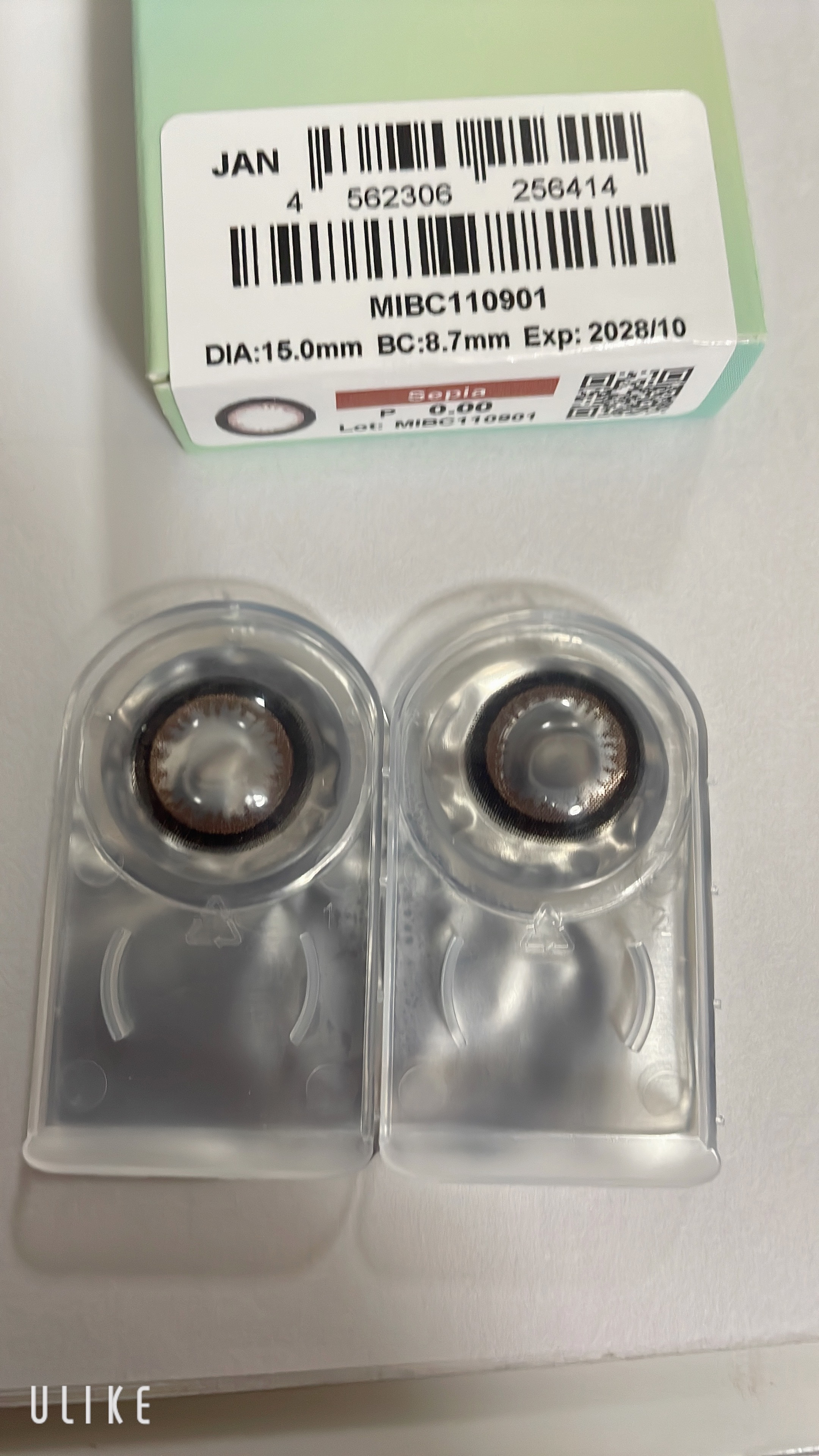 HoneyDrops 1day 15.0mm セピア/HONEY DROPS/ワンデー（１DAY）カラコンを使ったクチコミ（2枚目）