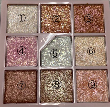 グリッターペディアアイパレット/unleashia/アイシャドウパレットを使ったクチコミ(2枚目)