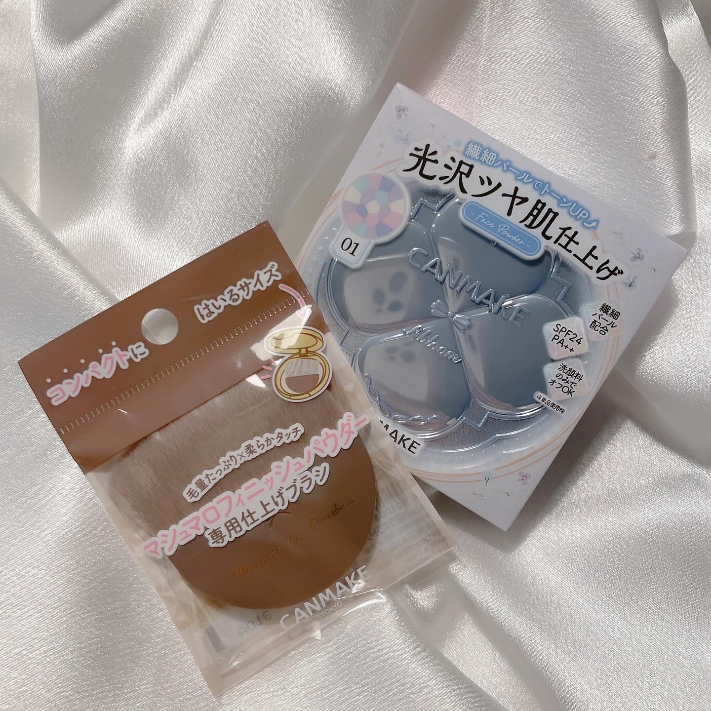 マシュマロフィニッシュパウダーブラシ/キャンメイク/メイクブラシを使ったクチコミ（3枚目）