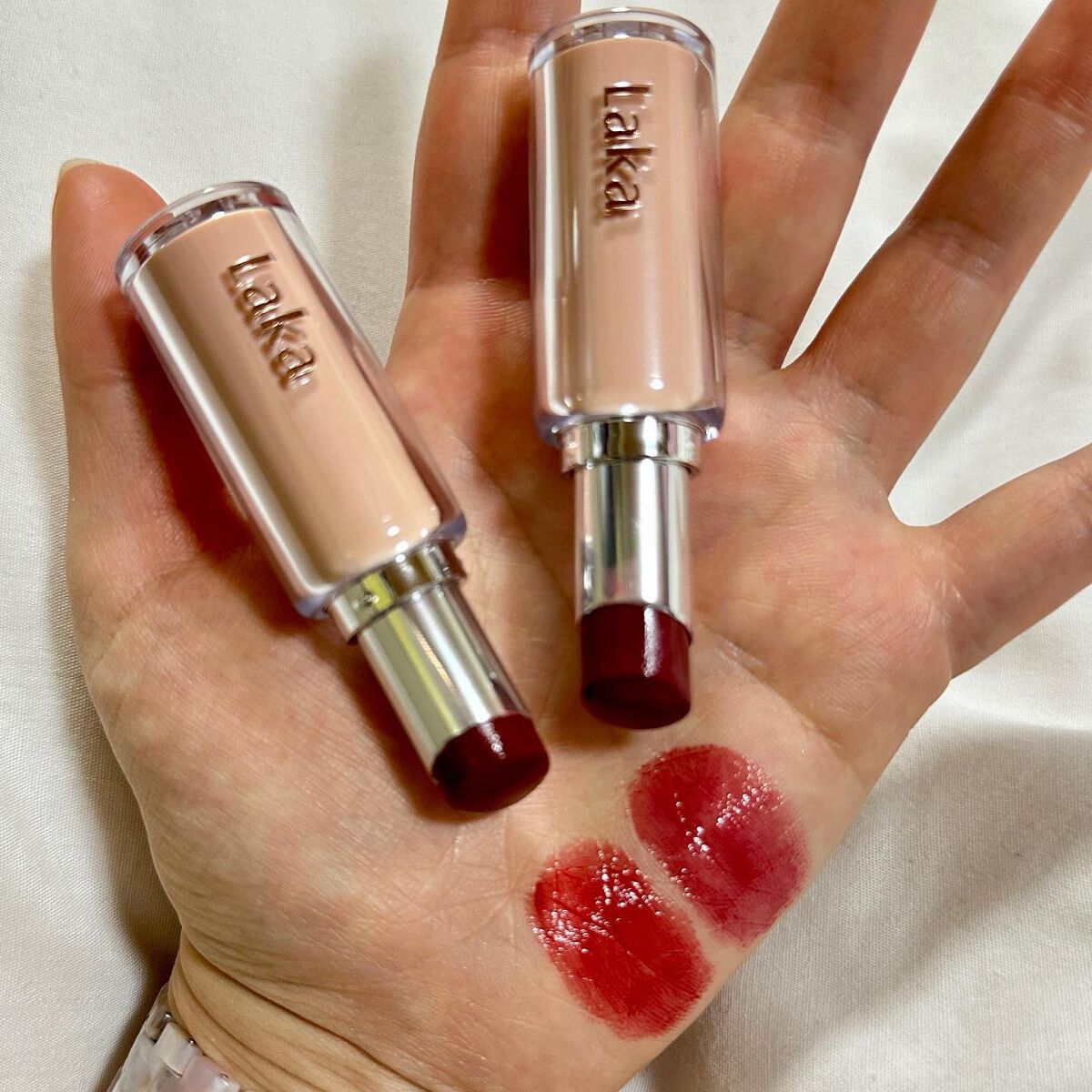 ボンディンググロウリップスティック/Laka/口紅を使ったクチコミ(6枚目)