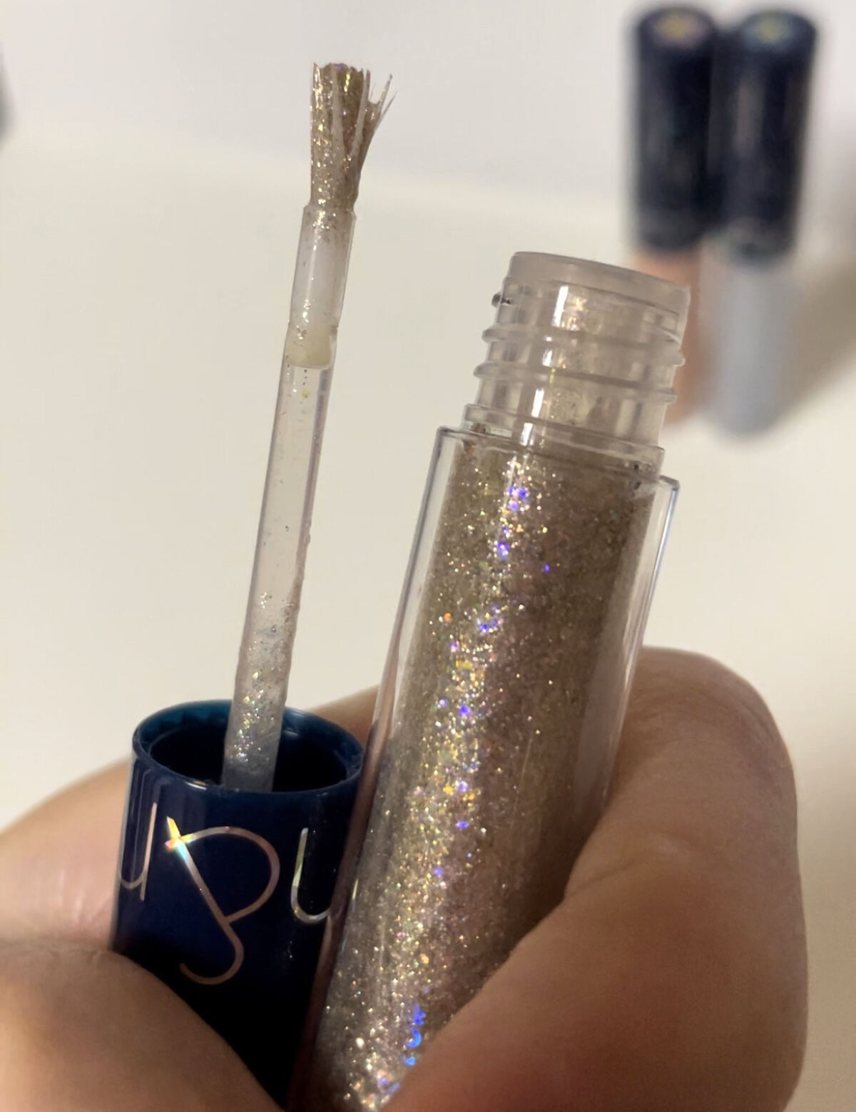 リキッド グリッター シャドウ/rom&nd/グリッターを使ったクチコミ（2枚目）