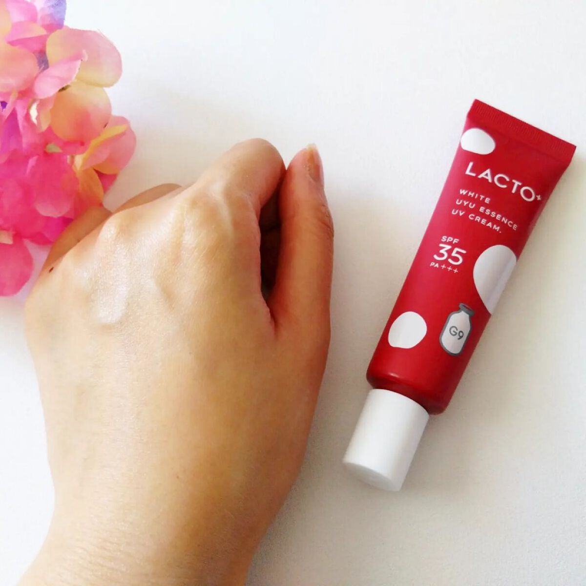 ウユエッセンス UVクリーム  LACTO+/G9SKIN/日焼け止めクリームを使ったクチコミ（3枚目）