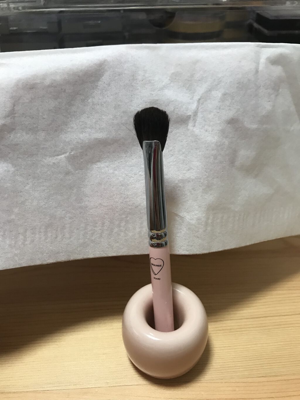 WHOMEE アイブロウブラシ 扇型 熊野筆のクチコミ「WHOMEE　アイブロウブラシ 扇型 熊野筆を購入しました！

（もともと発売されてたアイブロ.....」（2枚目）