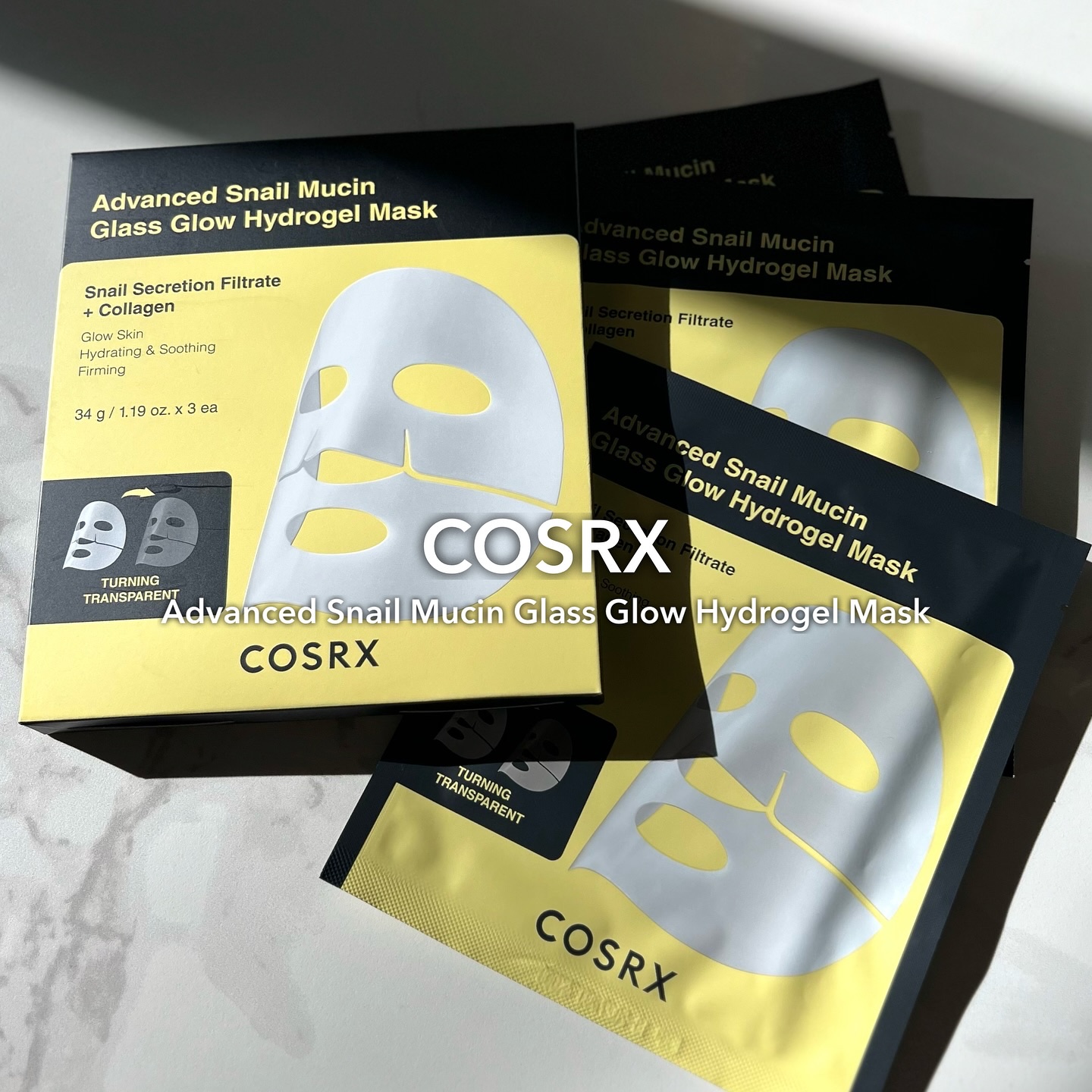 アドバンスド スネイルムチン グラスグロー ハイドロゲル マスク/COSRX/シートマスク・パックを使ったクチコミ（1枚目）