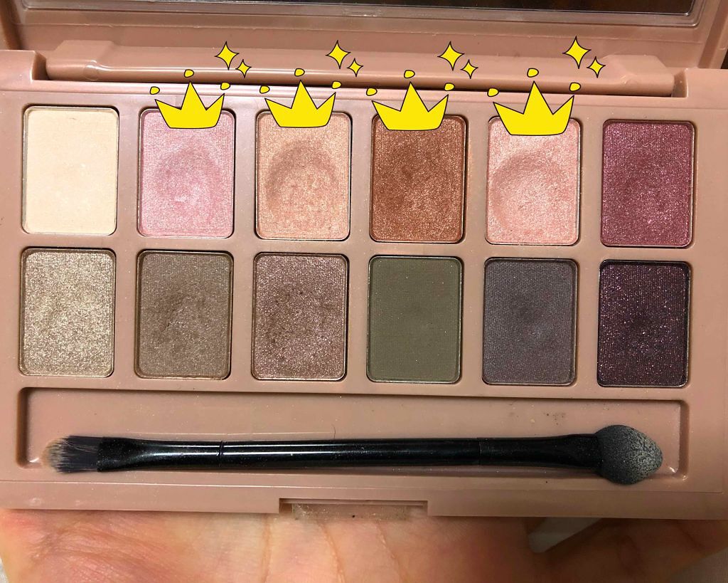 ヌードパレット ブラッシュド/MAYBELLINE NEW YORK/アイシャドウパレットを使ったクチコミ(2枚目)