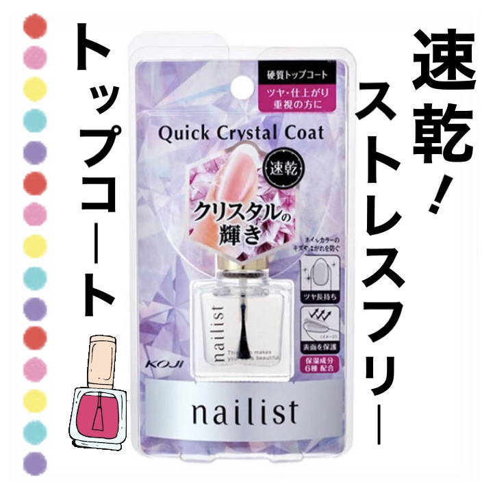 クイッククリスタルコートⅡ/ネイリスト/ネイルトップコートを使ったクチコミ（1枚目）