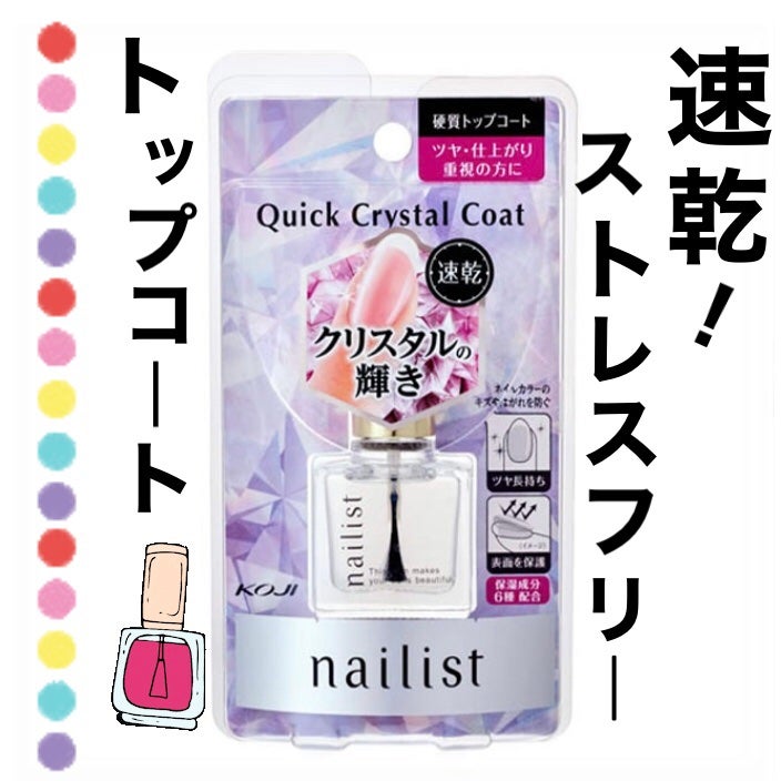 クイッククリスタルコートⅡ/ネイリスト/ネイルトップコートを使ったクチコミ(1枚目)