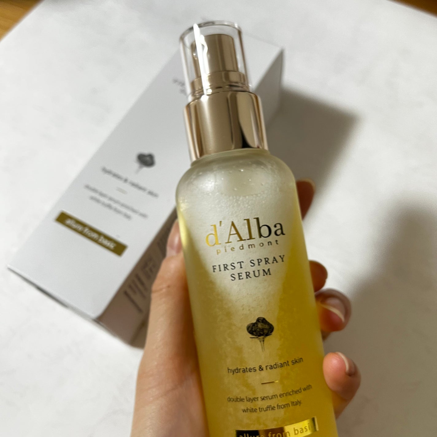 ダルバ ホワイトトリュフファーストスプレーセラム/ダルバ/ミスト状化粧水を使ったクチコミ(3枚目)