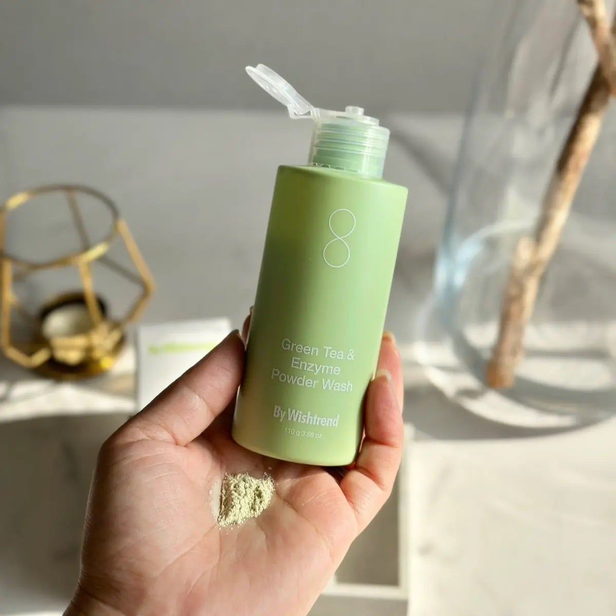 グリーンティー&エンザイムパウダーウォッシュ/By Wishtrend/洗顔パウダーを使ったクチコミ(3枚目)