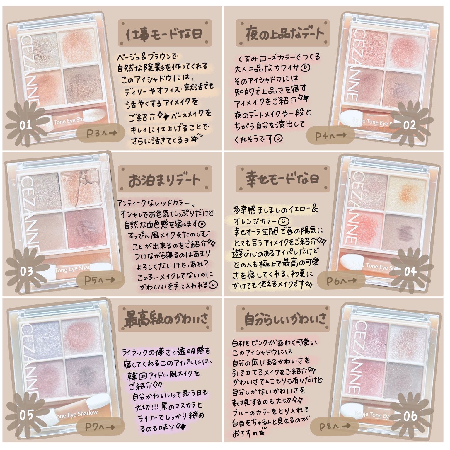 ベージュトーンアイシャドウ/CEZANNE/アイシャドウパレットを使ったクチコミ（2枚目）