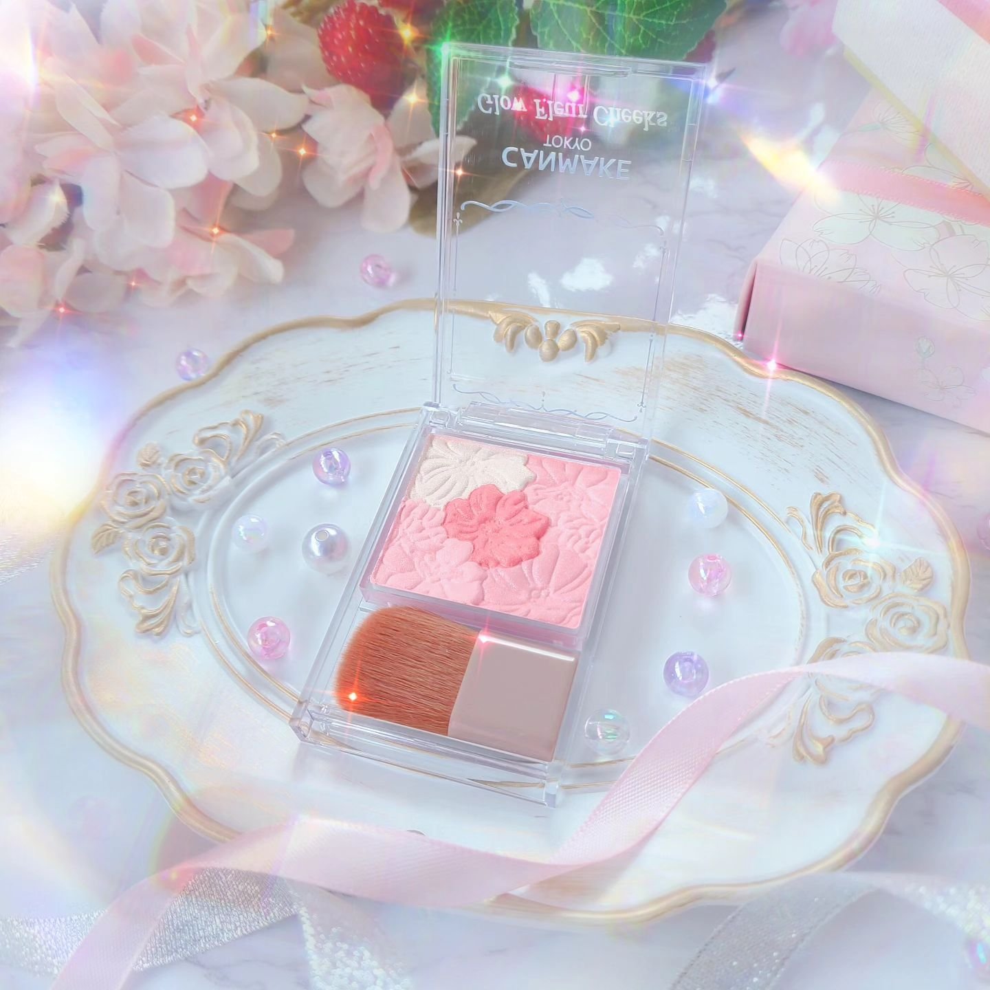 グロウフルールチークス/キャンメイク/パウダーチークを使ったクチコミ（1枚目）