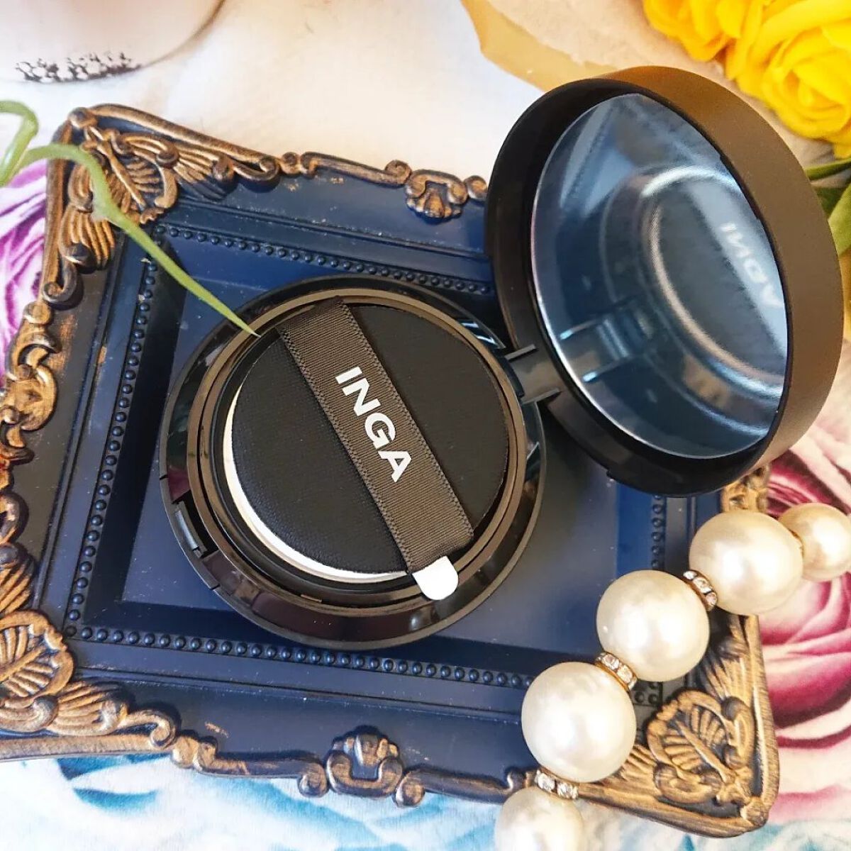 INGA パーフェクト フィクシング クッションのクチコミ「INGA様の
【クッションファンデーション
    19 ライトバニラ】
のご紹介です。

『.....」（2枚目）