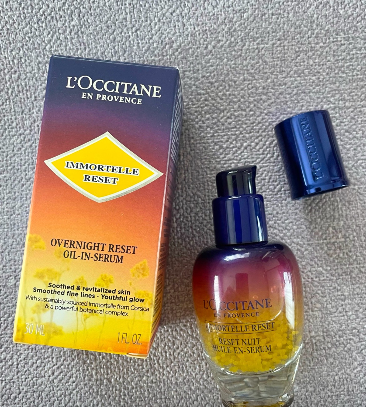 イモーテル オーバーナイトリセットセラム/L'OCCITANE/美容液を使ったクチコミ（3枚目）