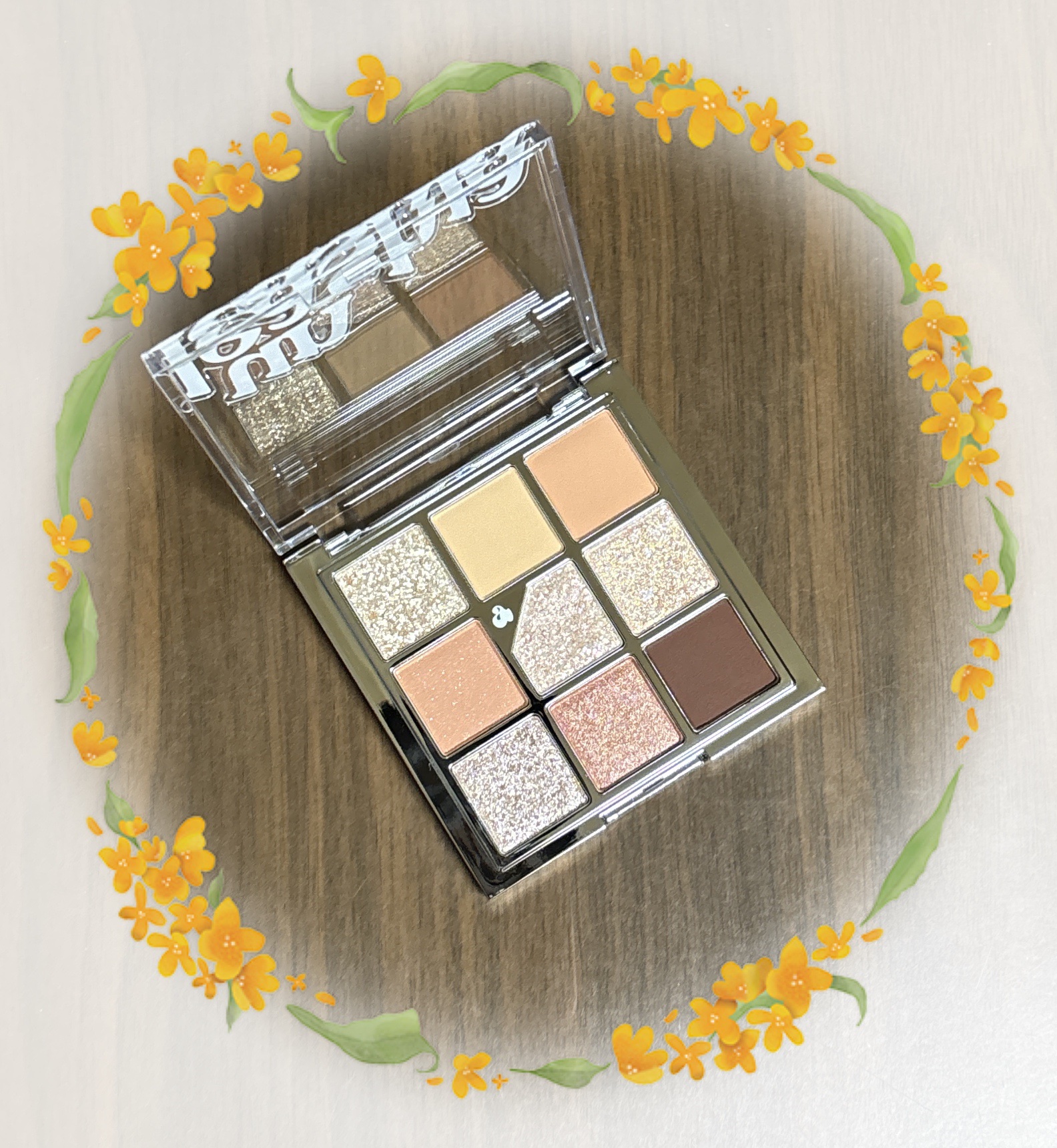 グリッターペディアアイパレット N°3オールオブコーラルピンク/unleashia/アイシャドウパレットを使ったクチコミ（2枚目）