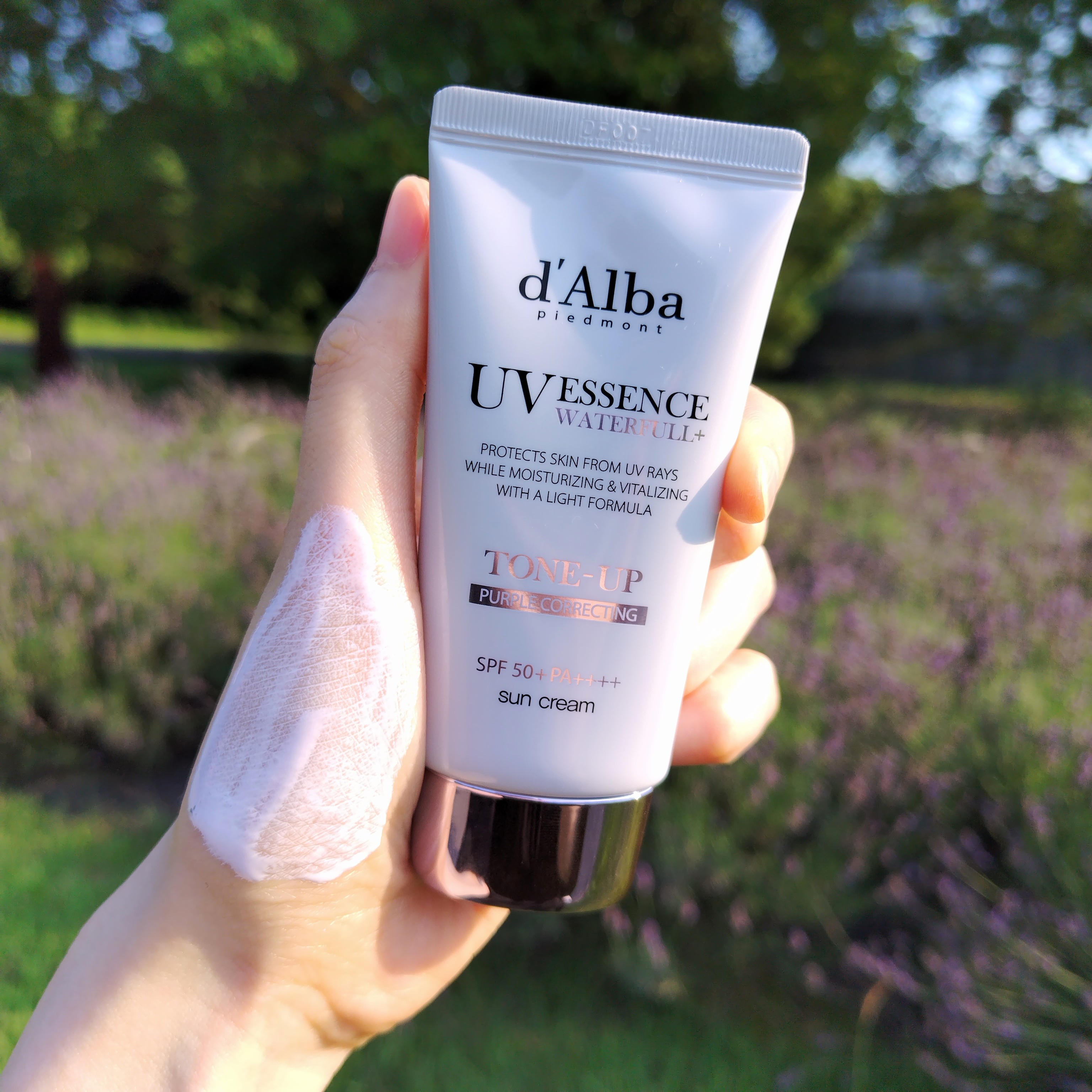 ダルバ ウォータフル トーンアップ サンクリーム(パープル)/ダルバ/日焼け止めクリームを使ったクチコミ（1枚目）