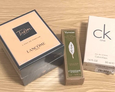 ミュゼショッピングでクーポンなどを駆使して

✔️ランコム　トレゾア　EDP 30ml （元値は7000円）
✔️カルバンクライン　CK-ONE 50ml（元値は5900円）
✔️ロクシタン　ヴァーベナ