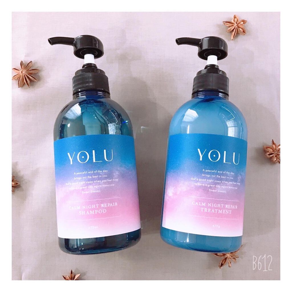 カームナイトリペアシャンプー／トリートメント/YOLU/市販シャンプーを使ったクチコミ（1枚目）