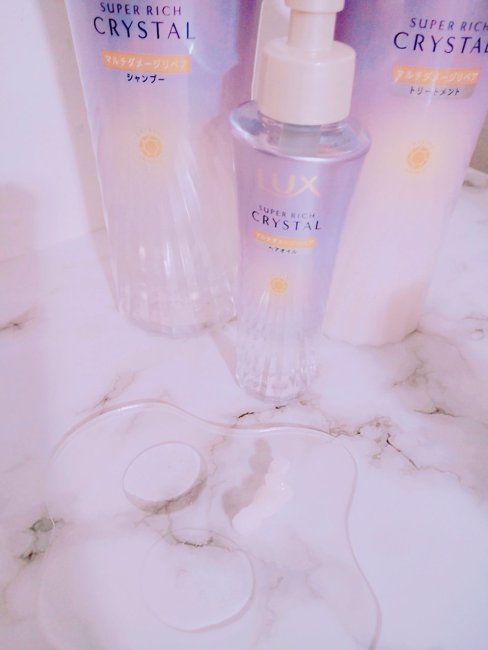 ラックス スーパーリッチクリスタル マルチダメージリペア ヘアオイル/LUX/ヘアオイルを使ったクチコミ（2枚目）