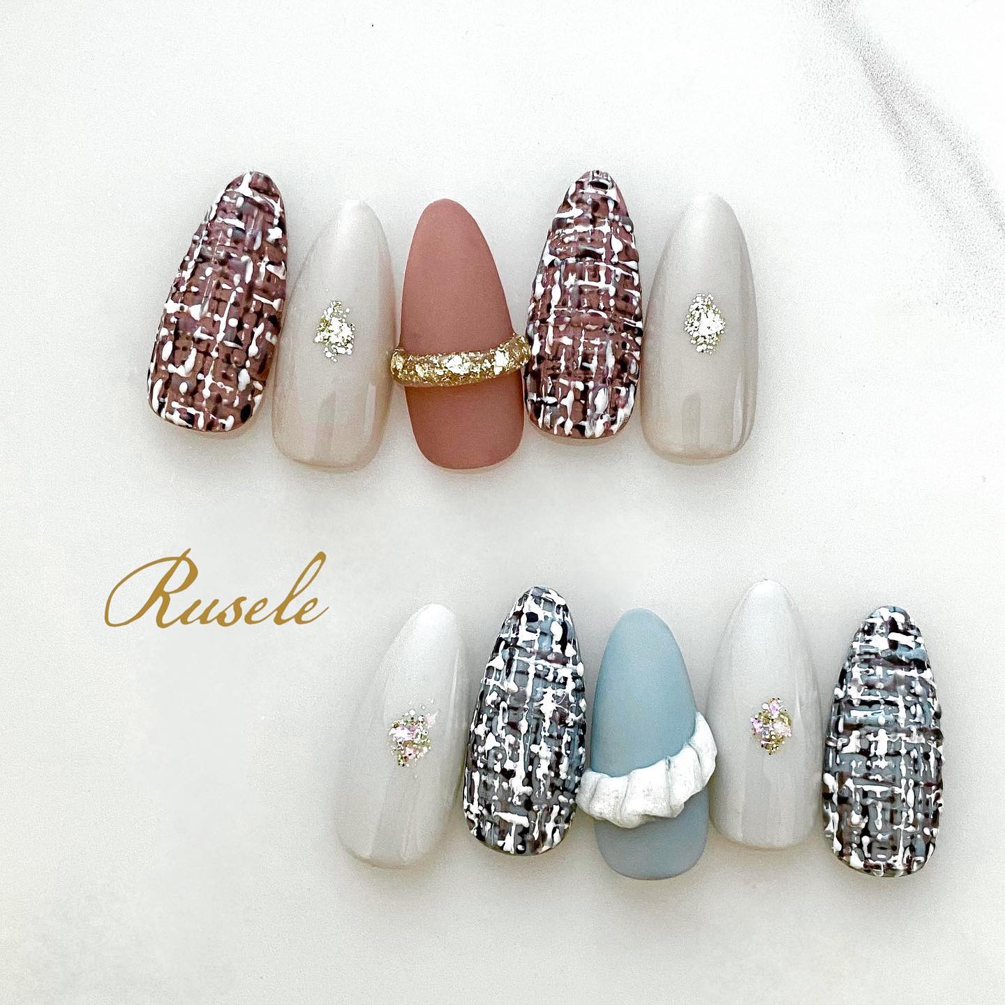 #ツイードネイル,#レースネイル,#トレンドネイル,#グリッターネイル,#箔ネイル,#ニュアンスネイル,#冬ネイル,#オーロラネイル,#女子ネイル,#クリスマスネイル,#リングネイル,#指輪ネイル,#アクセサリーネイル,#上品ネイルのネイルデザイン