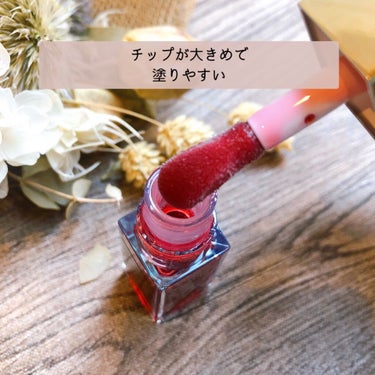 コンフォート リップオイル  03 red berry/CLARINS/リップグロスを使ったクチコミ（2枚目）