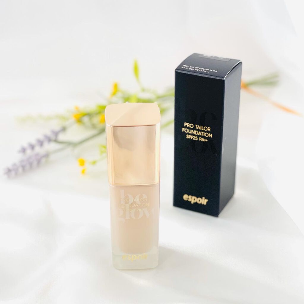 espoir ビーグローファンデーションのクチコミ「韓国コスメespoirのリキッドファンデーション✨
柔らかめのテクスチャーで伸びが良いので、厚.....」（1枚目）