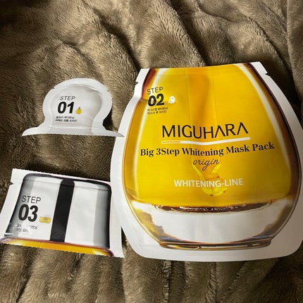 Big3 Step Whitening Mask Pack/MIGUHARA/シートマスク・パックを使ったクチコミ(2枚目)