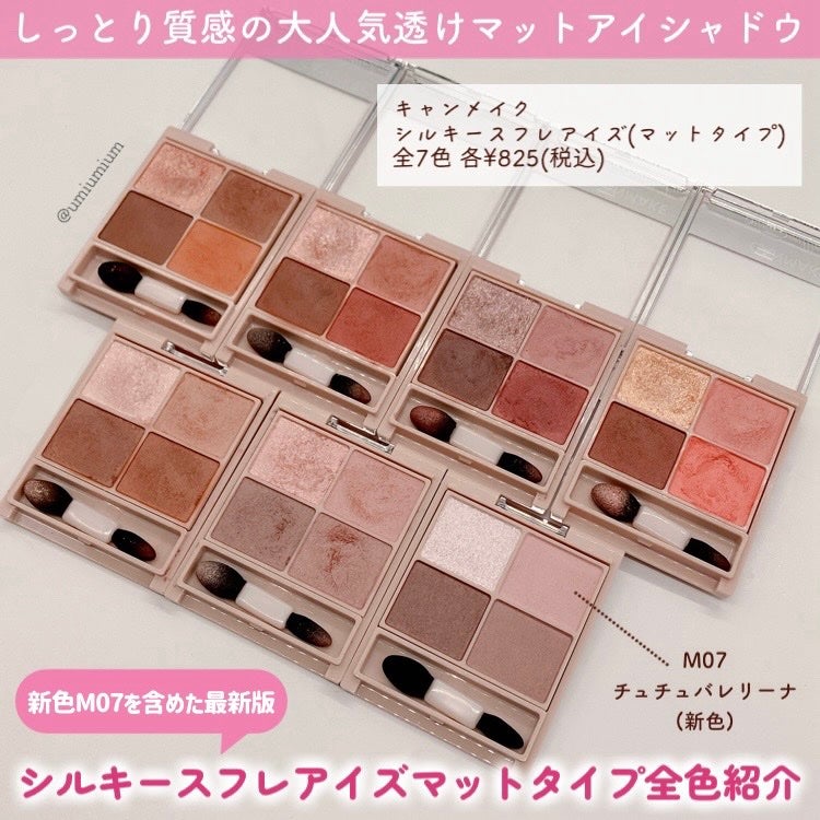 シルキースフレアイズ(マットタイプ)/キャンメイク/アイシャドウパレットを使ったクチコミ(2枚目)