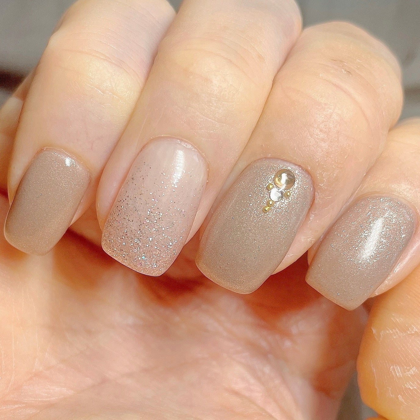 ♡𝙗𝙚𝙠𝙞♡フォロバ100%♡ on LIPS 「涼しげも感じながら、秋っぽく🍠♥️#nails#nailsof..」(2枚目)