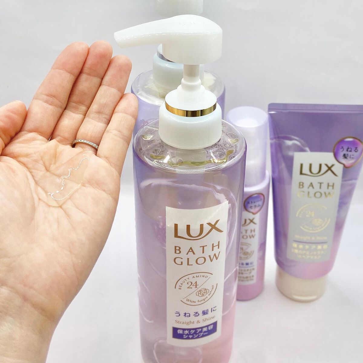 バスグロウ ストレート&シャイン シャンプー/トリートメント/LUX/市販シャンプーを使ったクチコミ(2枚目)