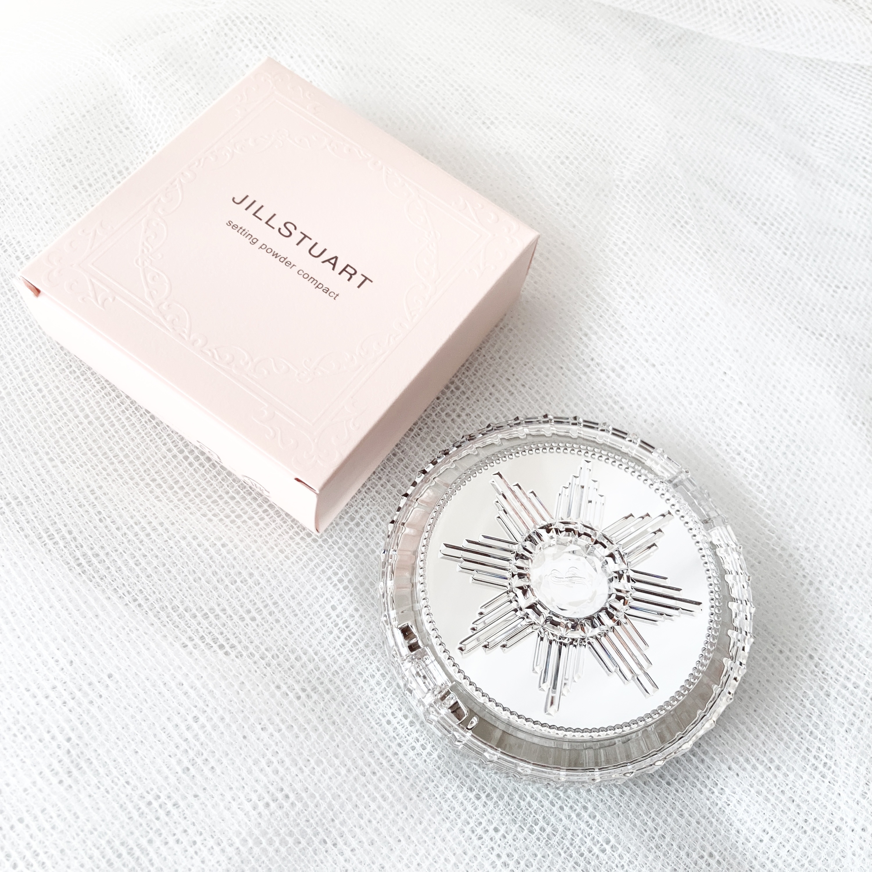 デュアル ルーセントグロウ　セッティングパウダー 02 silky pink/JILL STUART/プレストパウダーを使ったクチコミ（2枚目）