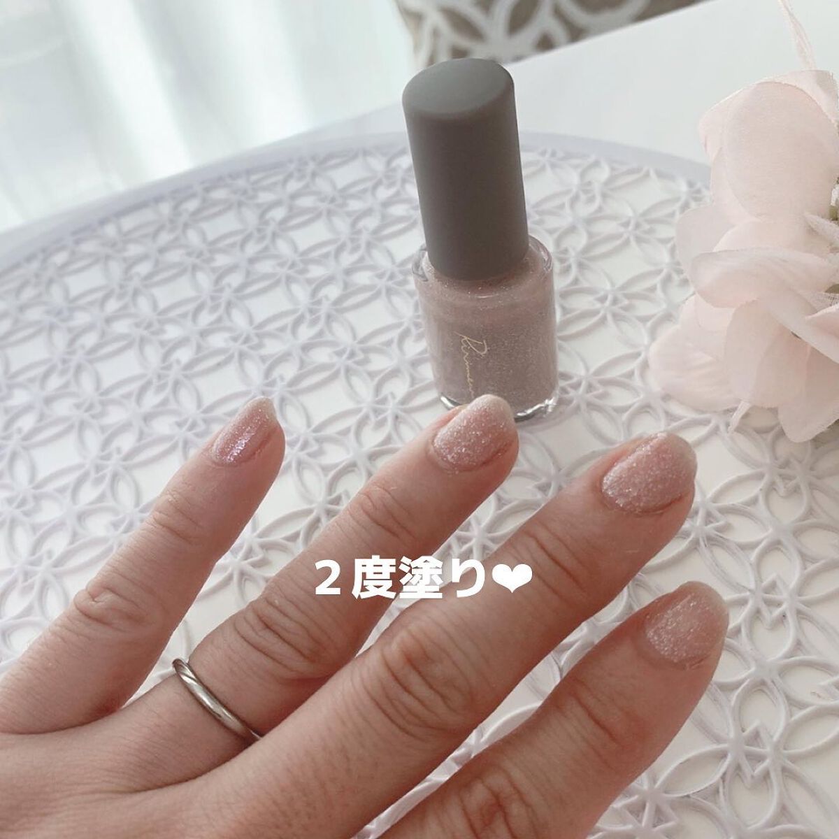 ネイルポリッシュ  10 シュガーシャンパン/Ririmew/マニキュアを使ったクチコミ（3枚目）