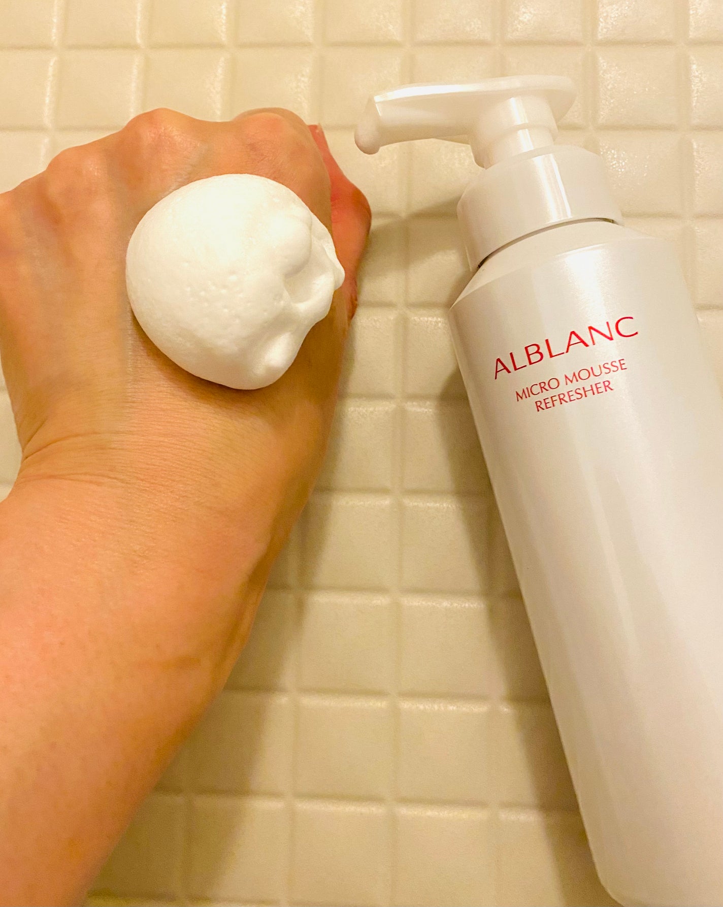 マイクロムース リフレッシャー/ALBLANC/泡洗顔を使ったクチコミ(2枚目)