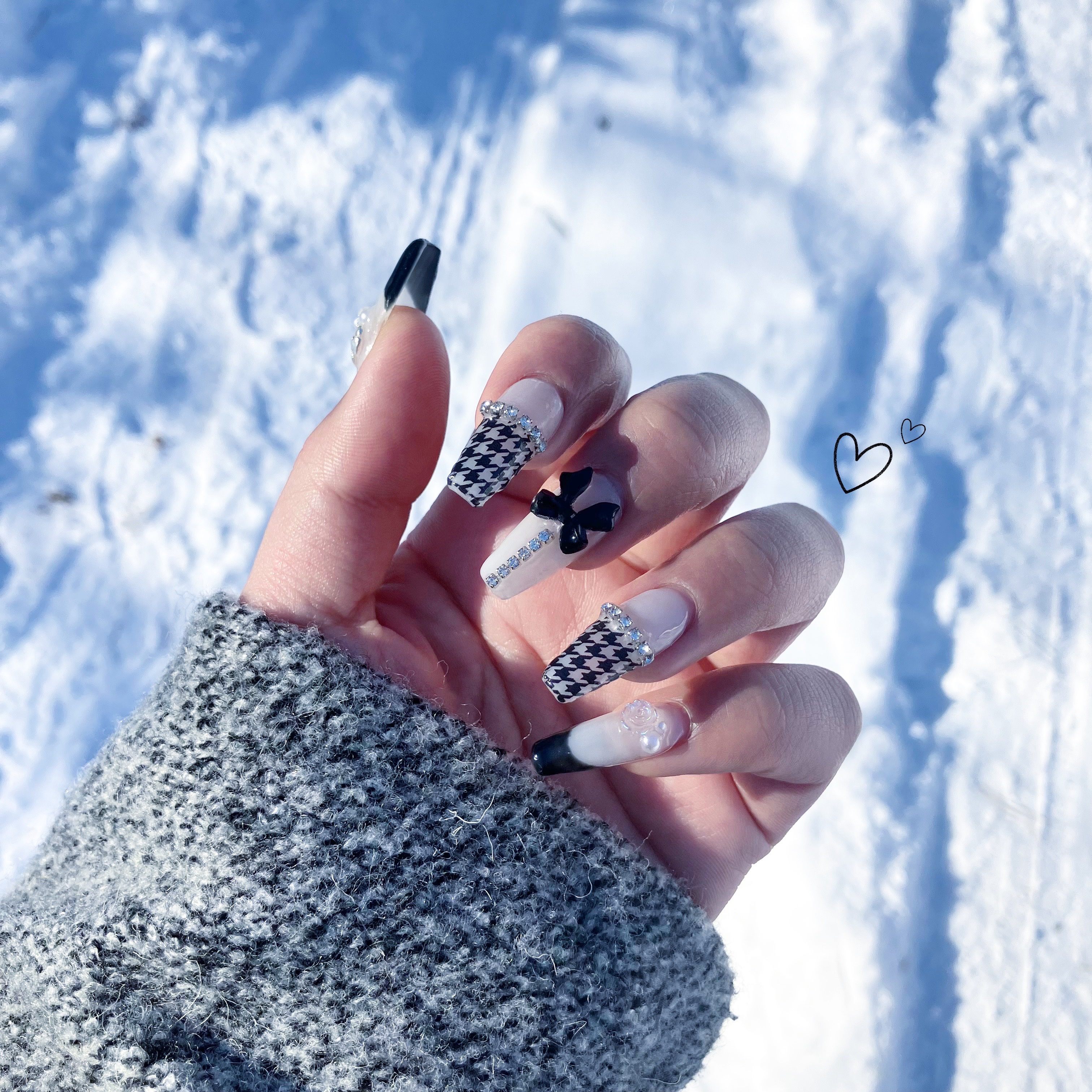 #ニット映えネイルのネイルデザイン
